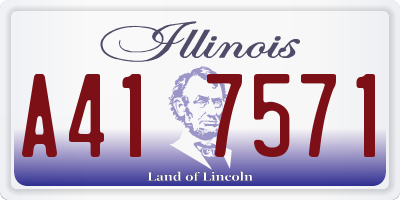 IL license plate A417571