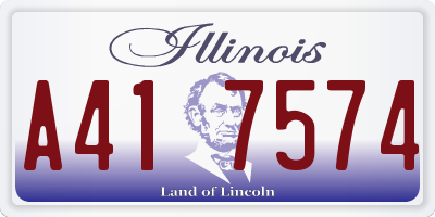 IL license plate A417574