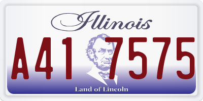 IL license plate A417575
