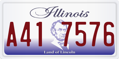 IL license plate A417576