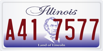 IL license plate A417577