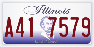 IL license plate A417579