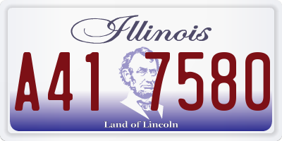IL license plate A417580