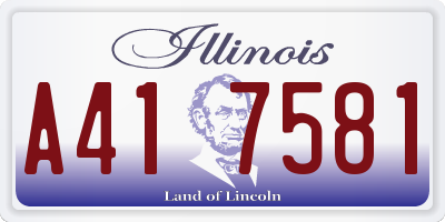 IL license plate A417581