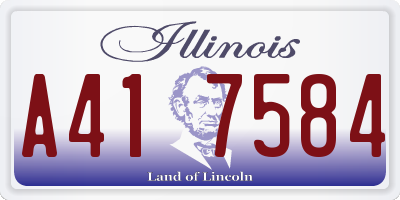 IL license plate A417584