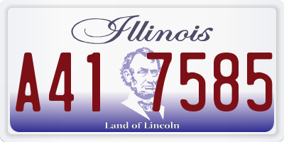 IL license plate A417585