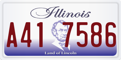 IL license plate A417586