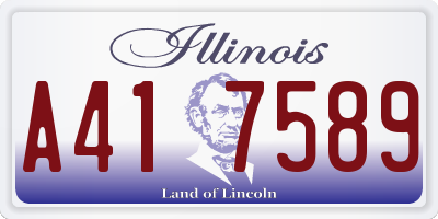 IL license plate A417589