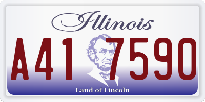 IL license plate A417590