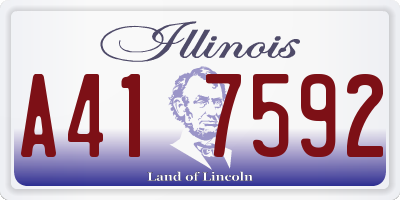 IL license plate A417592