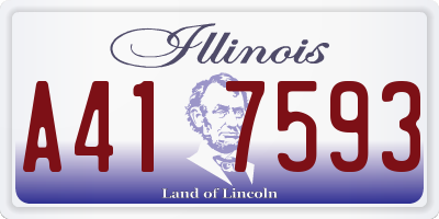 IL license plate A417593