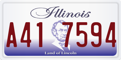 IL license plate A417594