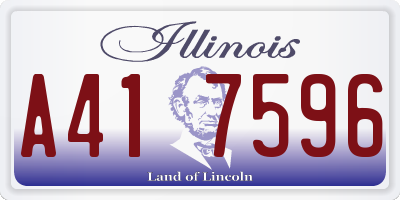 IL license plate A417596