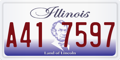 IL license plate A417597