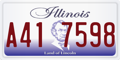IL license plate A417598