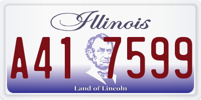 IL license plate A417599
