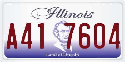 IL license plate A417604