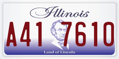 IL license plate A417610
