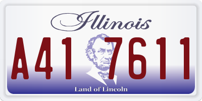 IL license plate A417611