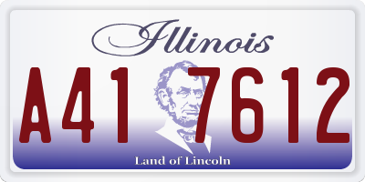 IL license plate A417612