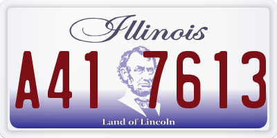 IL license plate A417613