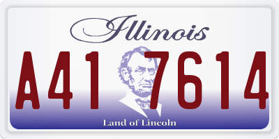 IL license plate A417614