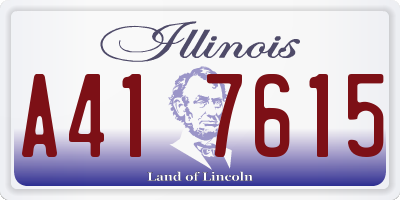 IL license plate A417615