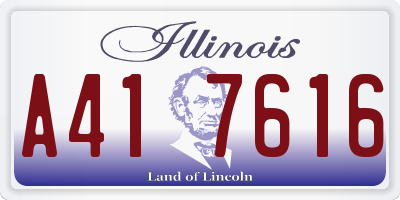 IL license plate A417616