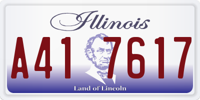 IL license plate A417617