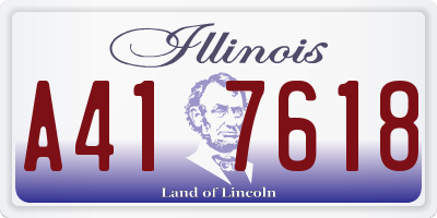 IL license plate A417618