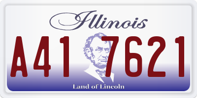 IL license plate A417621