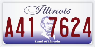 IL license plate A417624