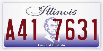 IL license plate A417631