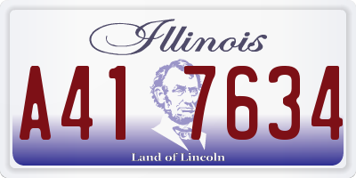 IL license plate A417634