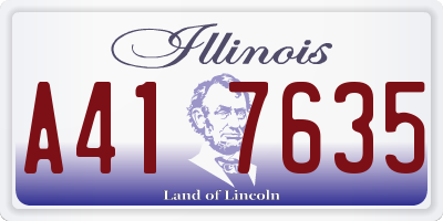 IL license plate A417635