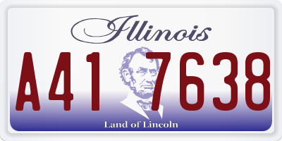 IL license plate A417638