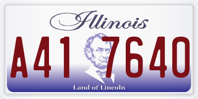 IL license plate A417640
