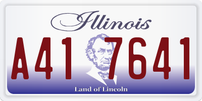 IL license plate A417641