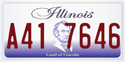 IL license plate A417646