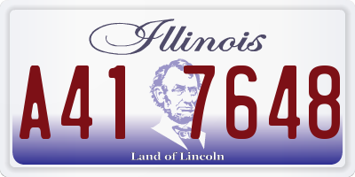 IL license plate A417648