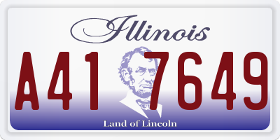 IL license plate A417649