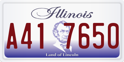 IL license plate A417650