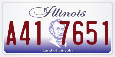 IL license plate A417651