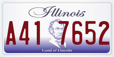 IL license plate A417652