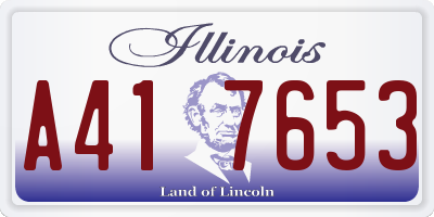 IL license plate A417653