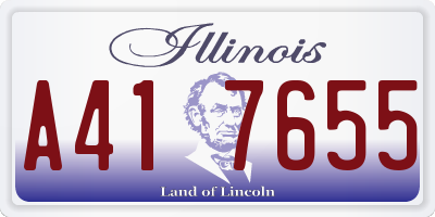 IL license plate A417655