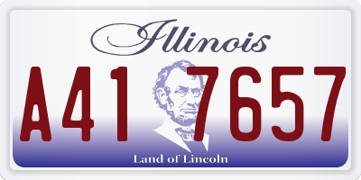 IL license plate A417657