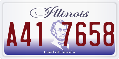 IL license plate A417658