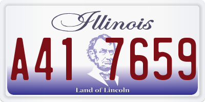 IL license plate A417659