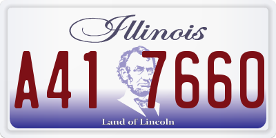 IL license plate A417660